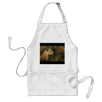 Leopard (alert & sitting up) wild animal bbq apron