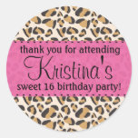 Leopard and Hot Pink Stickers