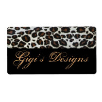 Leopard animal print handmade labels labels