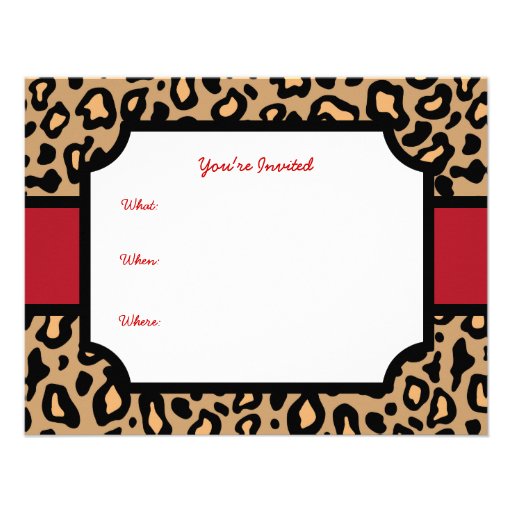 Leopard Animal Print Invitations