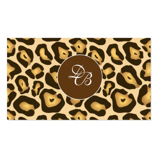 Leopard Animal Print Stylish Business Card (front side)