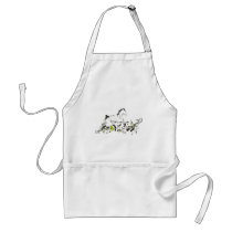 Leopard Appaloosa with Floral Print aprons by NickerStickers Leopard Appaloosa with Floral Print aprons