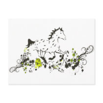 Leopard Appaloosa with Floral Print postcards by NickerStickers Leopard Appaloosa with Floral Print postcards