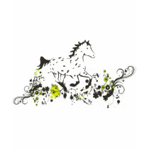 Leopard Appaloosa with Floral Print t-shirts by NickerStickers Leopard Appaloosa with Floral Print t-shirts