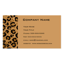 Leopard Appointment Reminder Card Business Card Template
