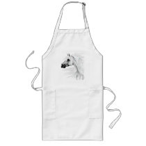 Leopard Appy and White Feathers Apron