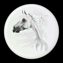Leopard Appy and White Feathers Magnet magnets