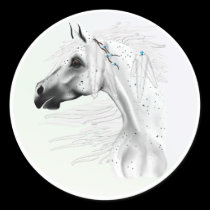 Leopard Appy and White Feathers Sticker stickers