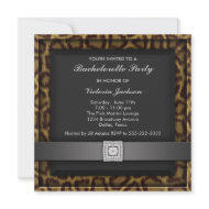 Leopard Bachelorette Party Invitation invitation