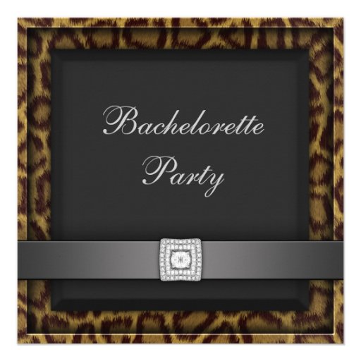 Leopard Bachelorette Party Invitation