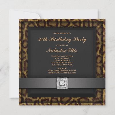 Leopard Birthday Party Invitation Template by decembermorning