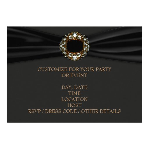 Leopard Black All Occasion Invitation Template