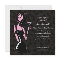 leopard black; bachelorette invitations