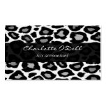 leopard; black business cards