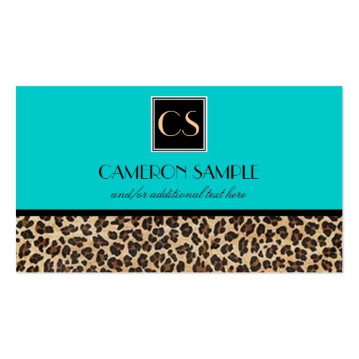 Leopard Business Card Templates (front side)