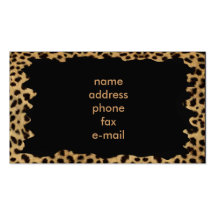 leopard business card templates