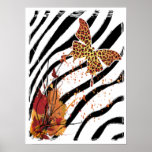 Leopard Butterfly Poster