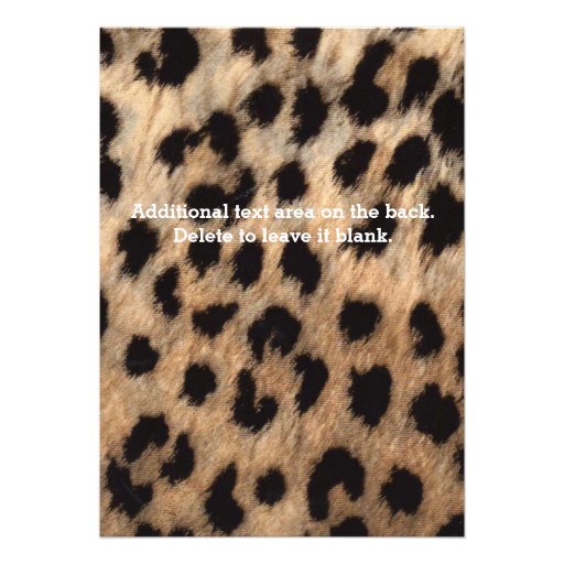 Leopard Cheetah Black Pink Bow Girls Invitation
