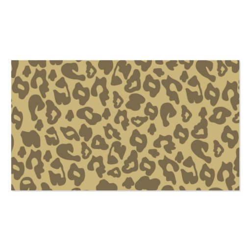 Leopard-Cheetah Print Business Card (back side)
