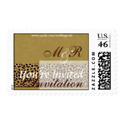 Leopard Damask Postage stamp