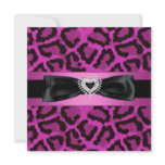 Leopard Event Black Pink bow Custom Announcement