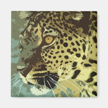 Leopard Eyes Refrigerator Magnet