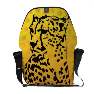 Leopard Face Rickshaw Messenger Bag