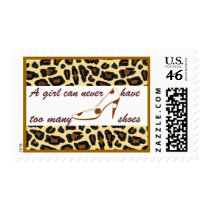 Leopard Fur and Designer High Heel Shopaholic Stamps