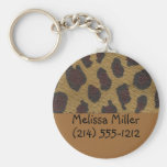 Leopard Fur Baggage ID tags Key Chains