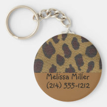 Leopard Fur Baggage ID tags Key Chains