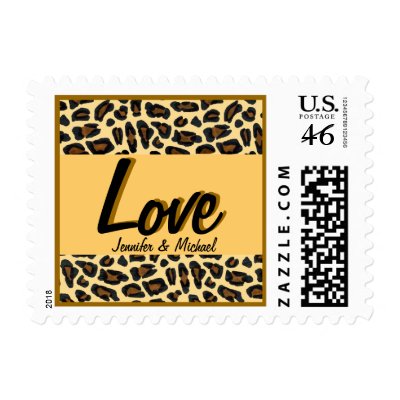 Leopard Fur Love Stamps