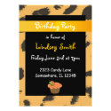 Leopard Fur Pattern Birthday Invitation