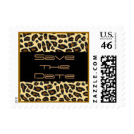 Leopard Fur Save the Date stamp