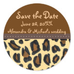 Leopard Fur Save the Date stickers
