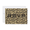 Leopard Fur Wedding Reception RSVP invitation