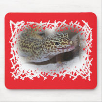 Leopard Gecko Lizard Tongue Sticking Out Mousepad by JoniceC Leopard Gecko Lizard Tongue Sticking Out Mousepad