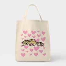 Leopard Gecko Love Canvas Bag