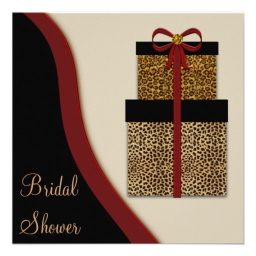 Leopard Gifts Leopard Bridal Shower Announcements