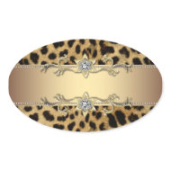 Leopard Gold Classy Jewel Envelope Seal Sticker sticker
