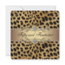 Leopard Gold Womans 50th Birthday Party Personalized Announcements