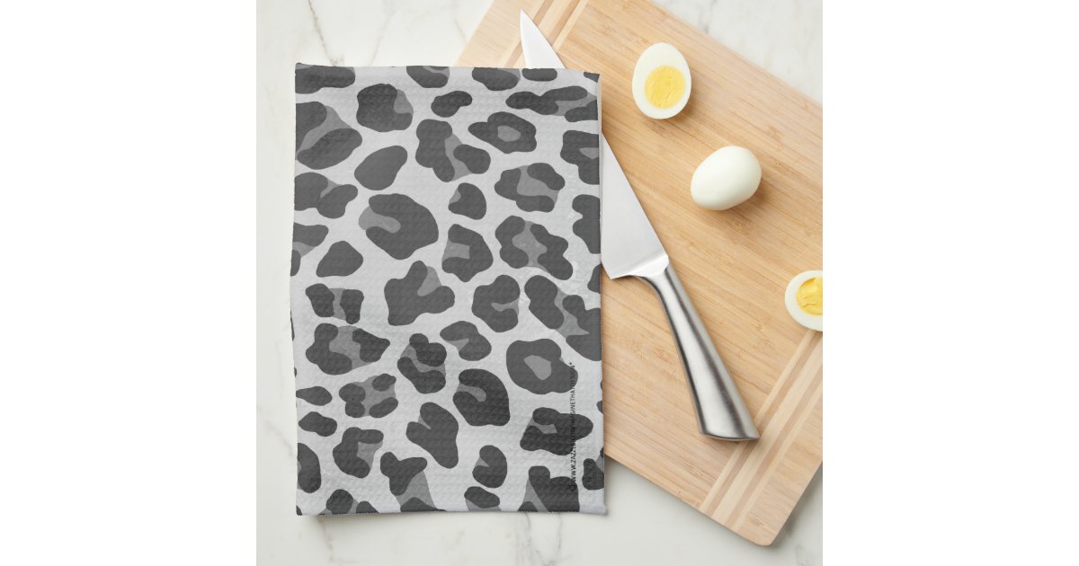 grey leopard towels