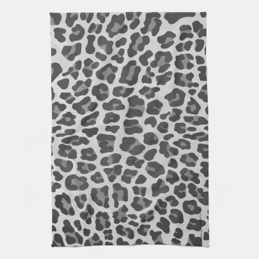 grey leopard towels
