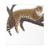 Leopard Hanging Out in Tree Notepad
