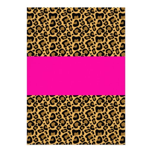 Leopard Hot Pink Bridal Shower Invitations