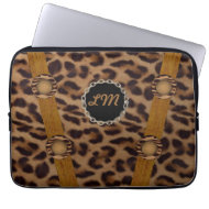Leopard illusion laptop computer bag electronicsbag