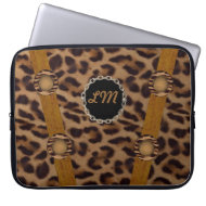 Leopard illusion laptop computer bag electronicsbag