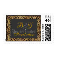 Leopard Invitation Postage stamp