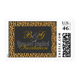 Leopard Invitation Postage stamp