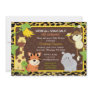 Leopard Jungle Friends Baby Shower Invitations