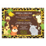 Leopard Jungle Friends Baby Shower Invitations